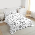 thumbnail image 3 of jejeloiu Abstract Waves Stripes Twin Comforter Sets,Black White Bedding Set For Teens Kids Reversible 2-Piece, 3 of 8