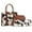 Cow-Brown, variant on Wrangler 3Pcs Handbags Set Tote Bag & Medium Crossbody Purse & Wallet, Crocodile-Black