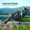 thumbnail image 3 of RUNACC Hammock Camping Chair Swinging: Aluminum Alloy Adjustable Back Swinging Chair, Folding Rocking Chair with Pillow Cup Holder, Recliner for Outdoor Travel Sports Games Lawn Concerts Backyard, 3 of 7