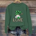 thumbnail image 2 of VBTAPA Women St Patricks Day Sweatshirt Crewneck Shamrock Sweatshirt Trendy Casual Long Sleeve Pullover Tops Flash Deals of The Day Green S, 2 of 4