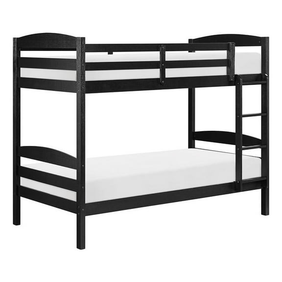 Lexicon Lani Asian Hardwood Twin/Twin Bunk Bed in Wire Brushed Black