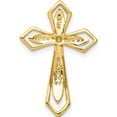 thumbnail image 3 of 14K Yellow Gold 1/15Ct. Diamond Cross Chain Slide (26 X 17) Made In India pm5089-008-ya, 3 of 5