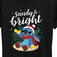 thumbnail image 3 of Lilo & Stitch - Sandy and Bright Christmas - Women's Short Sleeve Graphic T-Shirt, 3 of 5