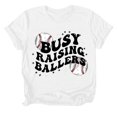 thumbnail image 5 of adviicd T-Shirts pour Femmes T-Shirt pour Femmes à Manches Courtes Graphique T-Shirt pour Femmes Hauts Blanc,P, 5 of 5