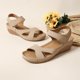 thumbnail image 5 of Sandalias de Tacón de Cuña para las Mujeres Open Toe Cutout Correas, Correa de Tobillo Sandalias para las Mujeres Casual Summer Beach, 5 of 9