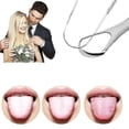 thumbnail image 4 of 2pcs Stainless Steel Tongue Scraper Brush Cleaning Scraper Oral Care Tongue Cleaner Tools, 4 of 4