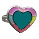 thumbnail image 5 of Anillo de estado de ánimo con cambio de color Noctilucencia en forma de corazón, banda ajustable para expresar emociones y sentimientos, 5 of 9