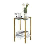 Elegant 2-Tier End Table - 1 x End table - 11.44 - Elevate your decor with sophistication!