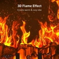 thumbnail image 5 of 24'' Freestanding Electric Fireplace Heater Stove Portable Infrared Fireplace for Indoor, W/ Remote, Thermostat, 5 Variable Flame, 5 of 11