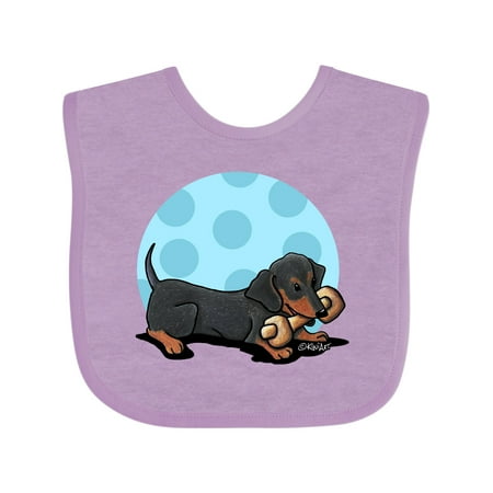 

Inktastic Wiener Dog (Dachshund) with Bone Gift Baby Boy or Baby Girl Bib