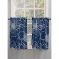 thumbnail image 5 of Blue Flowers Bathroom Window Curtain, Spring Floral Botanical Modern Art Light Filtering Coffee Kitchen Curtains, Bedroom Living Room Curtains 2 Panel 84"x54", 5 of 6