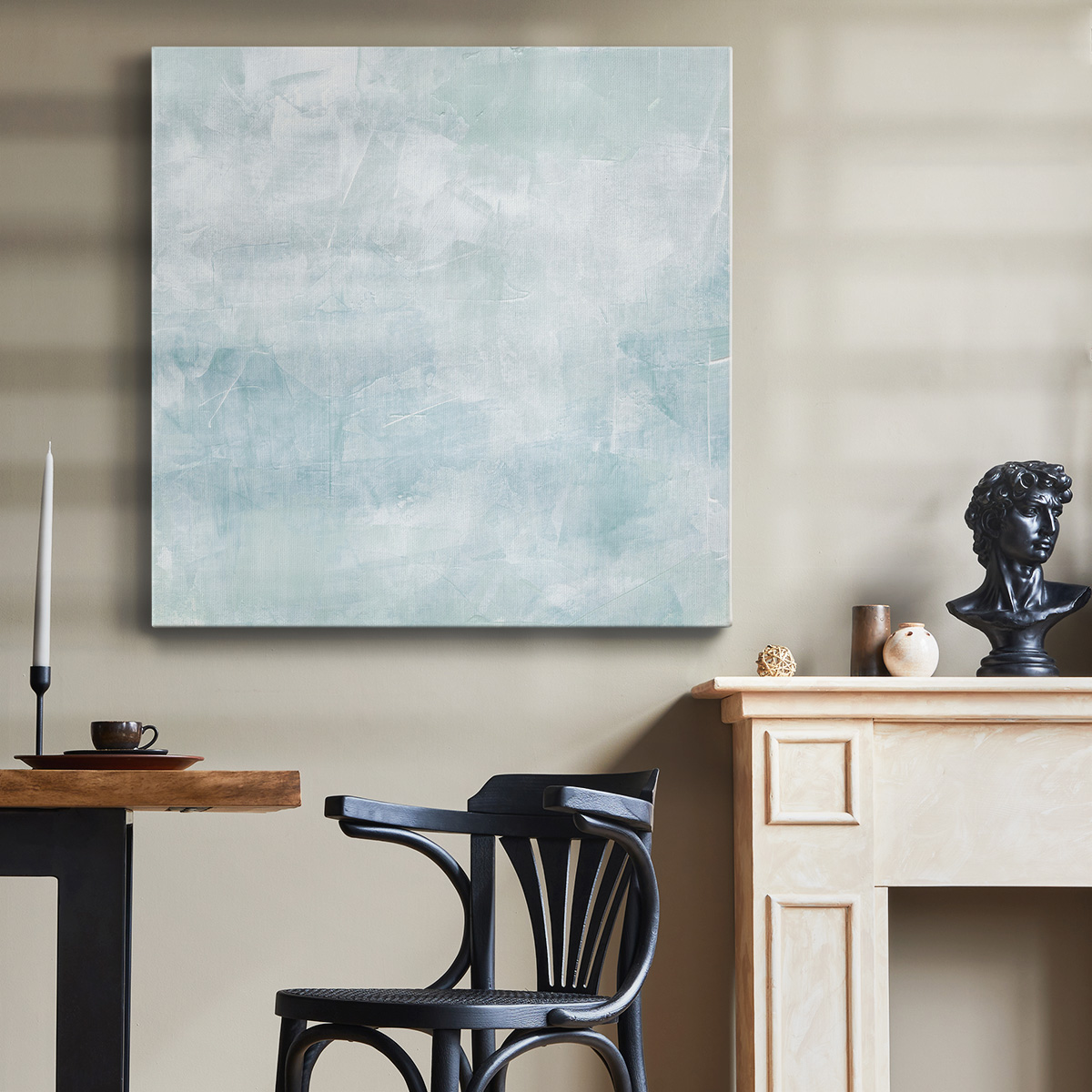 Wexford Home Drifting Blue I-Premium Gallery Wrapped Canvas, 24" x 24" - Ready to Hang