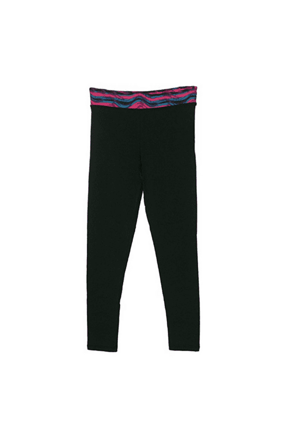Girls  Leggings, Color Waves/Black ,Size S