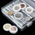 thumbnail image 2 of Lefu 100Pcs 17/20/25/27/30/mm Coin Storage Cases Holder Clear Plastic Round Box, 2 of 9