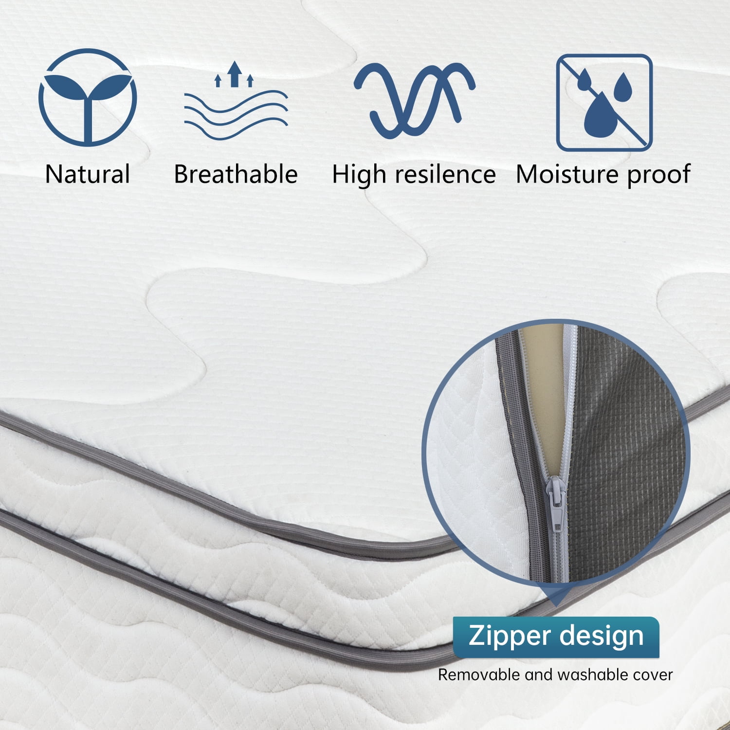 12 Inch Full Mattress with Innerspring and Foam/Medium Firm Spring Mattress Full Size Mattress in a Box Cool Sleep Pressure Relief