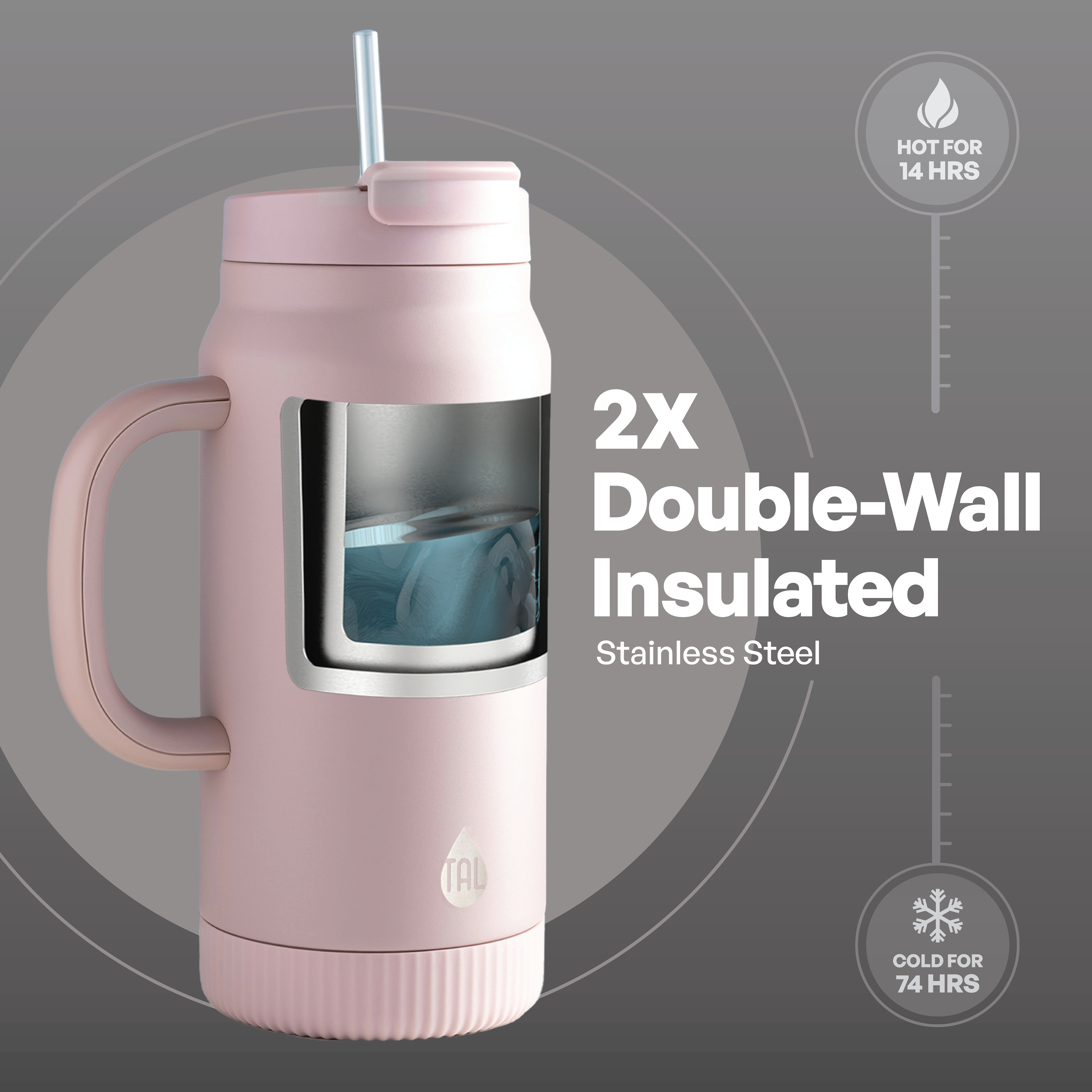 TAL Stainless Steel Hudson Tumbler with Straw photo 4