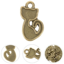 WEAVILUX Cat-Shaped Accessories Bracelet Decors Golden Alloy 100Pcs