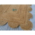 thumbnail image 3 of Uma Creations Scalloped with Natural Outlines Natural Scallop Jute Braided Area Rug Sizes Available : 2’x3’ to 8’x10’, 3 of 5