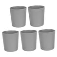 thumbnail image 5 of WHAMVOX  5 Pcs Plastic Planting Pots Garden Accessory Tall Planters Plants Grey, 5 of 8