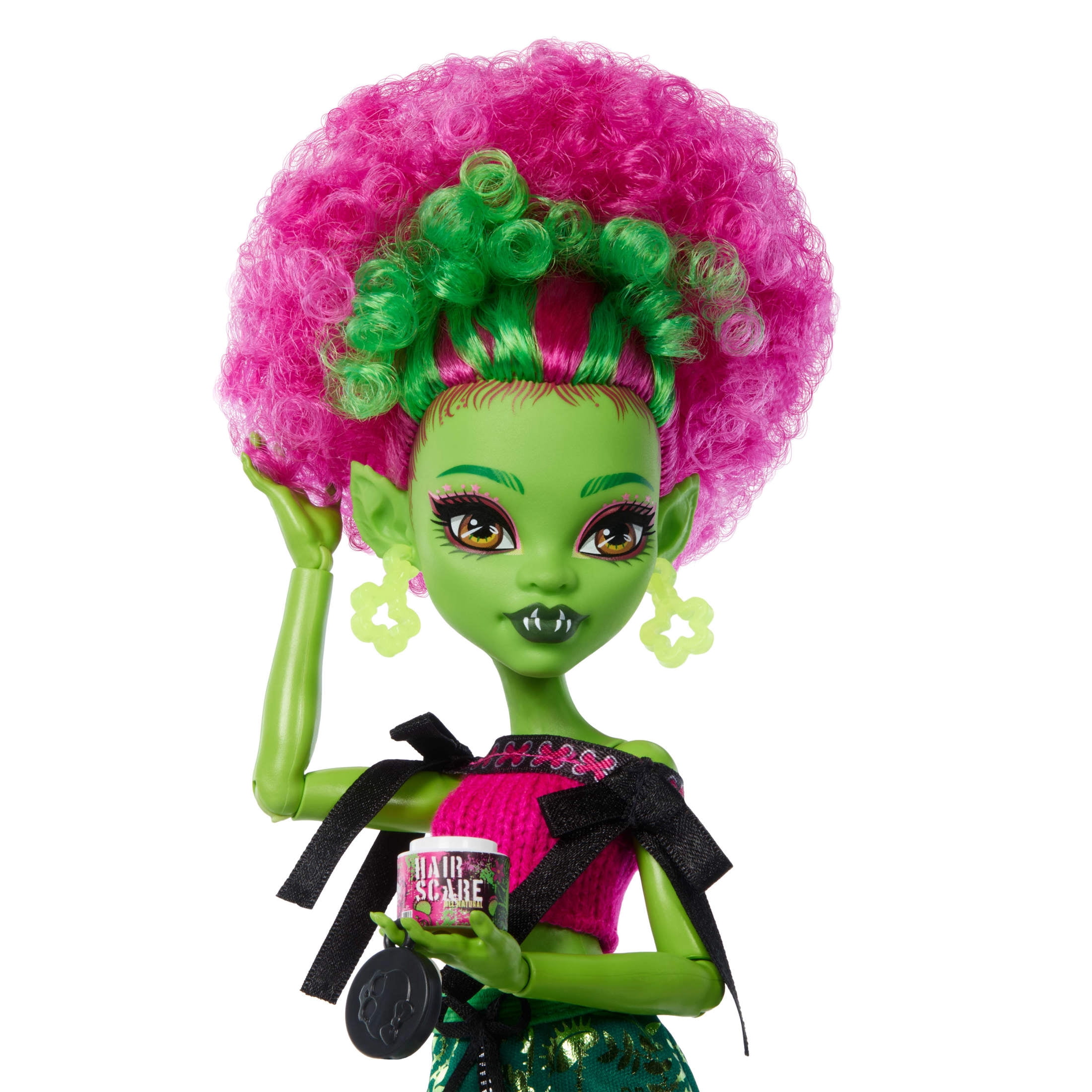 Monster High Self-Scare Secrets Venus McFlytrap Fashion Doll with 13 Realistic Accessories