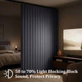 thumbnail image 3 of DONGPAI Extra Large Room Divider Curtain, Indoor/Outdoor Multifunctional Vertical Drapes with Hooks Waterproof Shower Curtain for Living Room Bedroom Bathroom, 100"x 84", Dark Gray, 1 Panel, 3 of 9