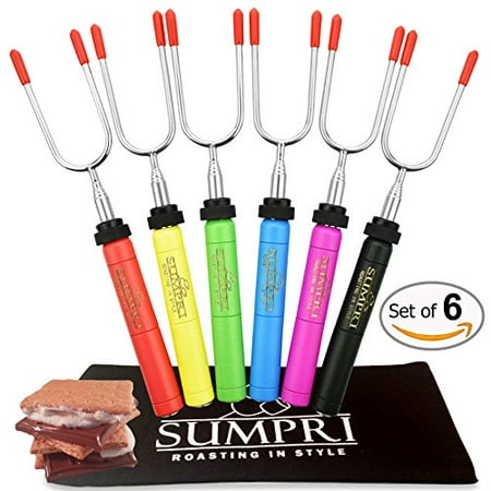 Marshmallow Roasting Sticks Smores Skewers Telescoping Rotating