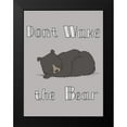 thumbnail image 2 of Sweet Melody Designs 12x14 Black Modern Framed Museum Art Print Titled - Dont Wake The Bear, 2 of 5