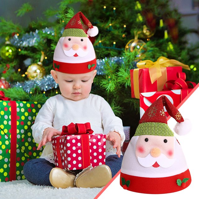 Xihbxyly Oferta de Hoy Adornos Navideños Gorros Navideños Lindos Gorros Navideños para Niños Gorros Navideños para Adultos