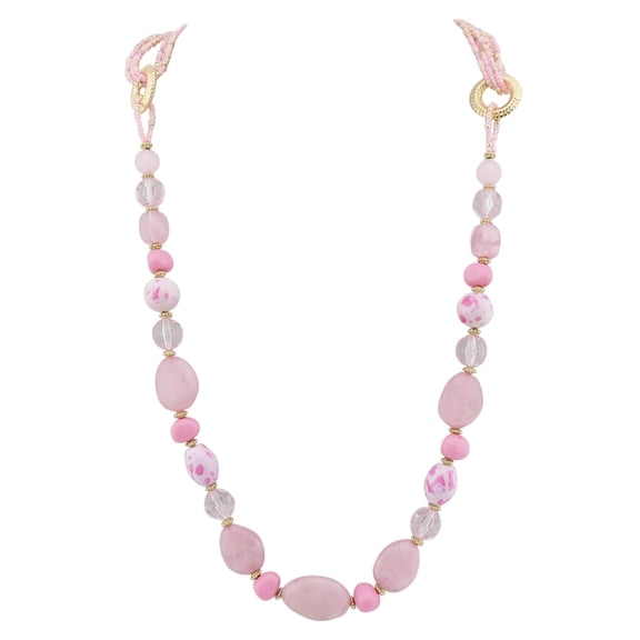 Bocar Long Beaded Necklace for Women Handmade Fashion Costume Chain Jewelry Gift