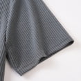 thumbnail image 3 of FRSASU Men's Dress Shirts Short Sleeve Button Down Mandarin Collar Shirt Solid Casual Summer Vacation Tops Gray, 3 of 9