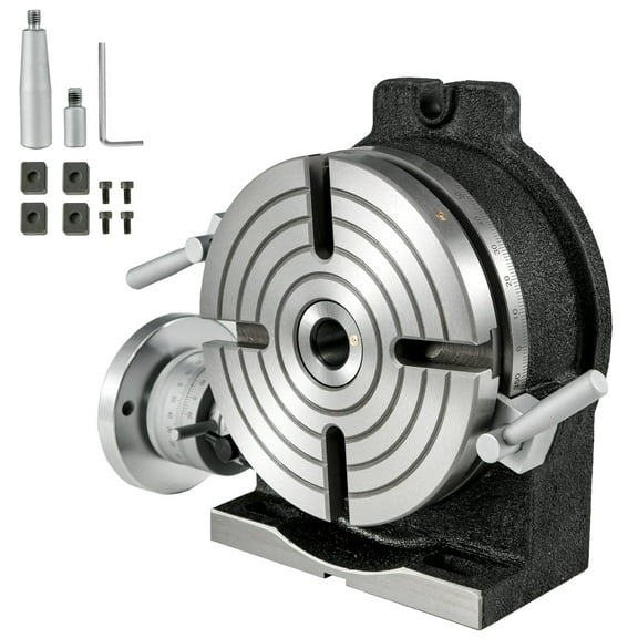 8" Precision Horizontal and Vertical Rotary Table w/ 4 slot for milling machine