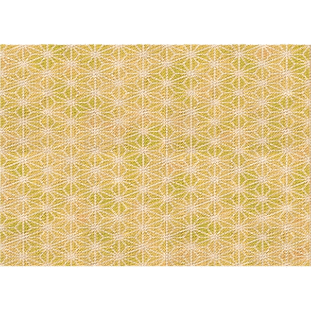 Ahgly Company Tapis d'Intérieur Lavables en Machine, Rectangle, Zone Jaune Transitionnel, 8' x 10'