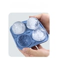 thumbnail image 1 of Bandeja para cubitos de hielo con forma de balón de fútbol: molde grande de silicona de 4 cavidades para cubitos de hielo de whisky, cócteles y cervezas. Bandeja reutilizable para congelar, ideal, 1 of 6