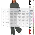 thumbnail image 4 of Women's 2 Piece Casual Outfits Solid Fall Winter Long Sleeve Sweatshirt Tops And Long Pants Set Suits, 4 of 7