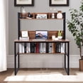 thumbnail image 4 of Costway Computer Desk with Hutch Bookshelf Storage Wrting Desk Home Office Study Table, 4 of 10