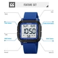 thumbnail image 5 of Luminous Waterproof Electronic Watch with Steel Band - Glow-in-Dark Digital Watch, Water-Resistant Design, Sturdy Metal Strap, Perfect for Daily Sports Outdoor Activity for Teens Adults, 10in, C, 5 of 9