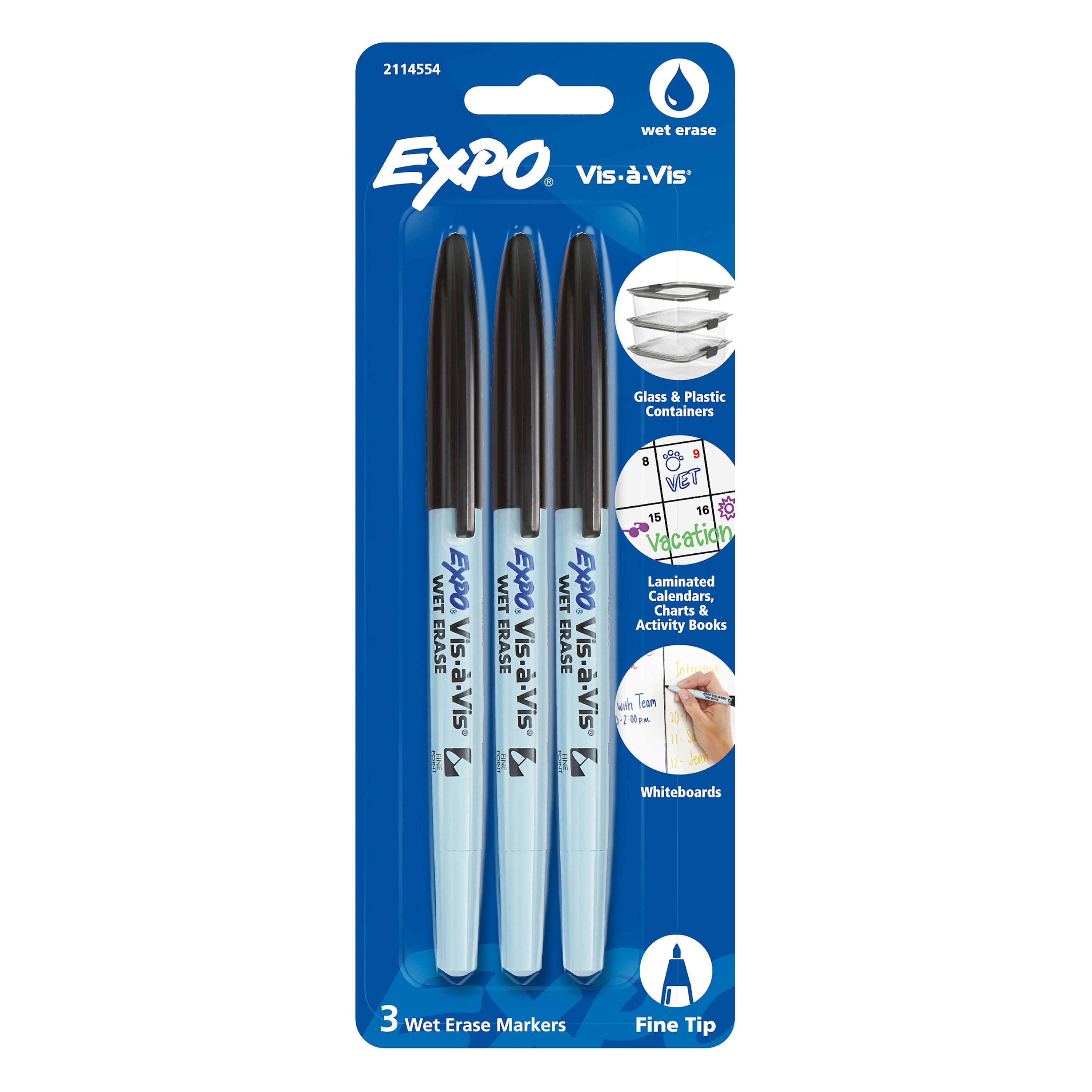 EXPO® VisAVis® WetErase Overhead Transparency Markers, Fine Point