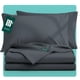thumbnail image 1 of Juego de Sábanas de Bambú Dreamlab, Ropa de Cama Ultra Suave, Fresca, Hipoalergénica, Ecológica, Sábanas King Size de Bambú, Color Grafito, 1 of 11