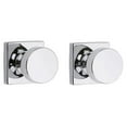 thumbnail image 3 of Kwikset Pismo Interior Passage Door Knob, Handle for Closet and Hallway Doors, Non-Locking Doorknob, Satin Brass, Square, Microban Protection, 3 of 7
