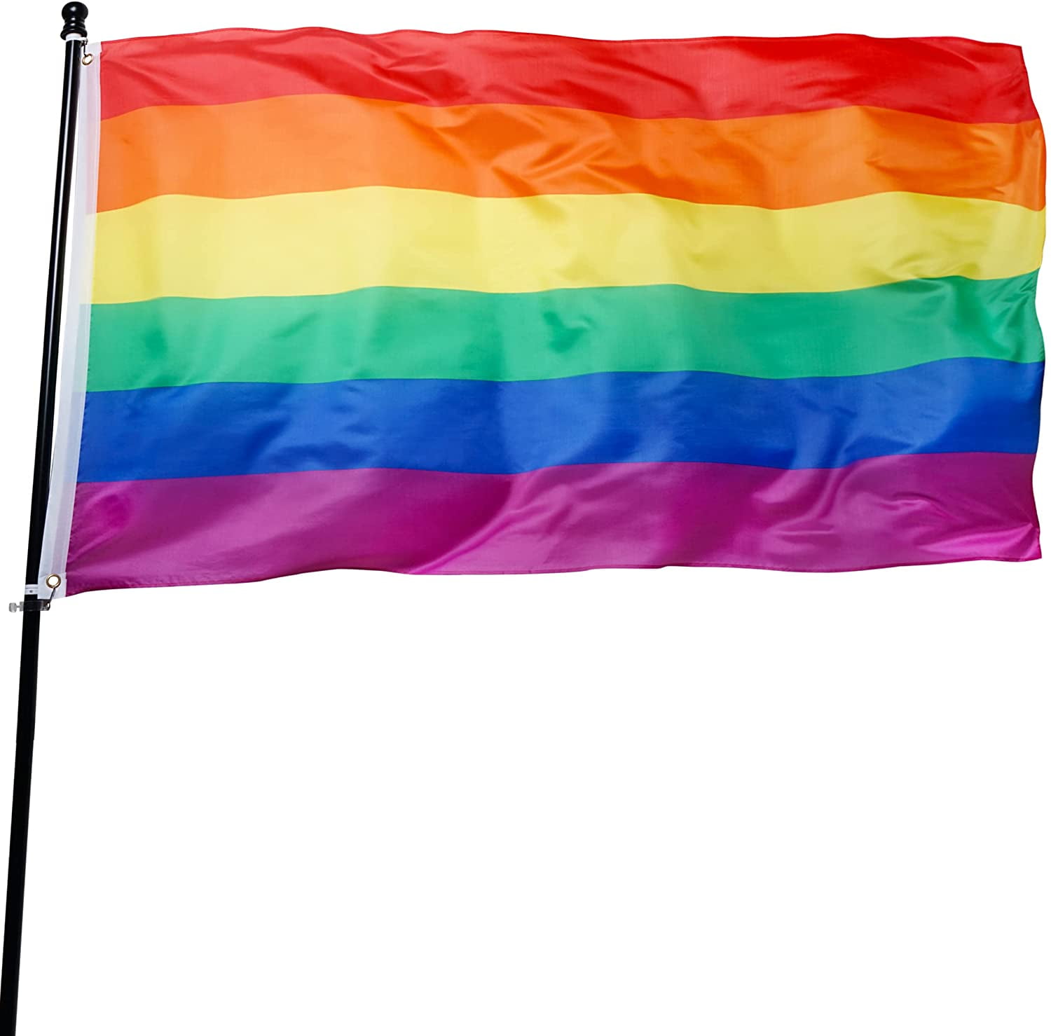 3x5 Ft Rainbow Flag Polyester Flag Gay Pride Lesbian Peace LGBT With Grommets 