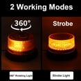 thumbnail image 3 of YISITIAN LED Strobe Light, 12V-24V Warning Safety Lights, 360 Degree Rotation and Strobe Mode Waterproof Flashing Light Strong Magnetic Base for Truck, Forklift, Cargo Truck, Snowplow CA919-0310, 3 of 7
