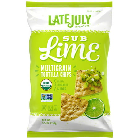 lime chips late july multigrain tortilla snacks sub oz bag