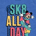 thumbnail image 3 of Disney - Mickey & Friends - Mickey - Sk8 All Day - Skateboarding - Toddler And Youth Short Sleeve Graphic T-Shirt, 3 of 5