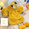 thumbnail image 1 of Pijama de invierno de pato de dibujos animados para adultos, mono con capucha, pijama divertido, ropa de casa cálida y cómoda, ropa de dormir de Cosplay para dormitorio de niñas, Psyduck, 1 of 4