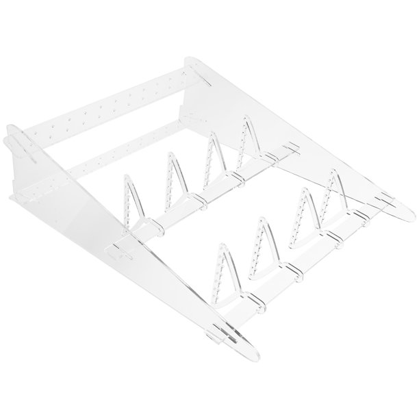 NUOLUX 1Jgo Rack Transparente Para Joyas De Acrílico Con Soporte Para Aretes Y Collares En Escritorio