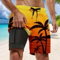 thumbnail image 2 of Men's Swim Trunks 5 Inch Inseam Gradient Mens Bathing Suits Loose Mens Swimsuit Swim Trunks Men Summer Beach Comfy Swimming Shorts for Men, 2 of 4