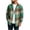 A03 Green, variant on Fall Clothes for Men Long Sleeve Plaid Shacket Heavyweight Tartan Layering Jackets Street Style Vintage Block Check Overcoat