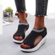 thumbnail image 4 of Zapatos planos de moda para mujer, sandalias informales de tacón de cuña hueca, zapatos de talla grande Wmkox8yii shjk4285, 4 of 6