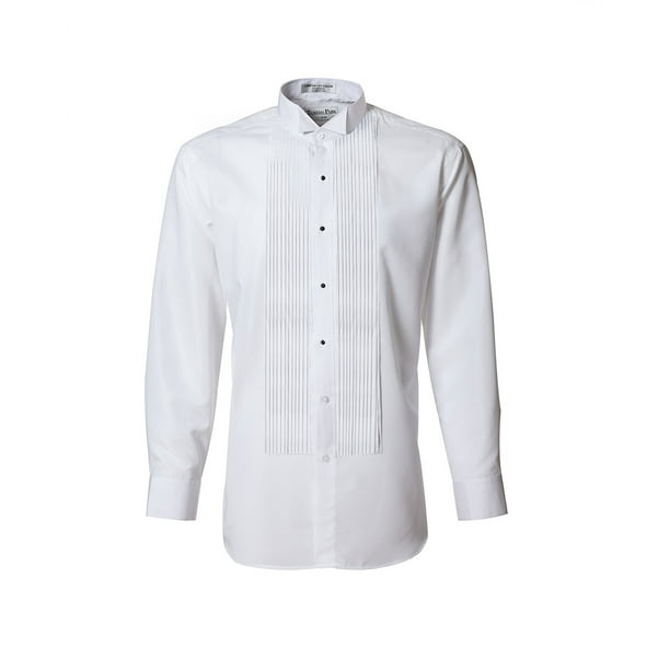 Tux Park - White Wing Tip Collar Pleated Tuxedo Shirt for Mens and Boys -  Walmart.com - Walmart.com