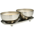 thumbnail image 5 of CosmoLiving by Cosmopolitan 2 Holder Silver Metal Jasmine Scented 12 oz 2 Wick Candle with White Wax, (Set of 2), 5 of 8